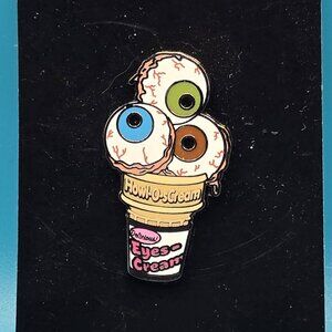 SeaWorld Busch Gardens Howl-O-Scream Eyes Scream Cone Trading Pin